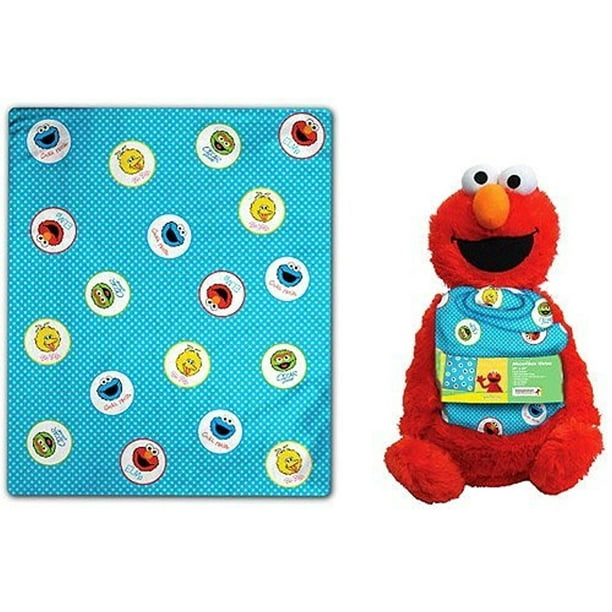 Elmo Character Pillow Toy Plush Throw Set 
